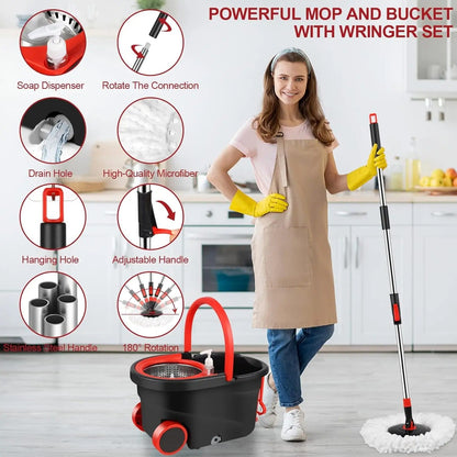 360° Cleaning Mop Bucket Set
