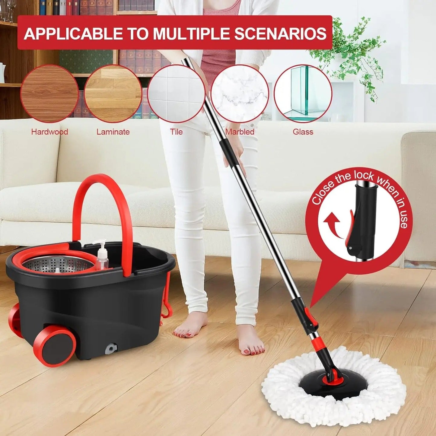 360° Cleaning Mop Bucket Set